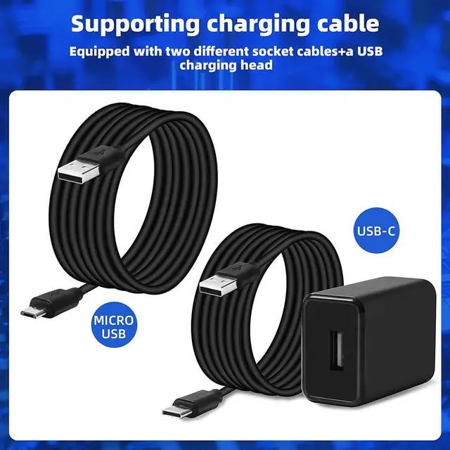 Alt view image 4 of 7 - Fast Charger with 6.6Ft USB Type-C&Micro USB Cable AC Adapter 2A Rapid Charger for All New All-New Fire 7 HD 8 10 Plus Tablet Kids Pro Kids Edition Fire HD HDX 7 8.9 Phone