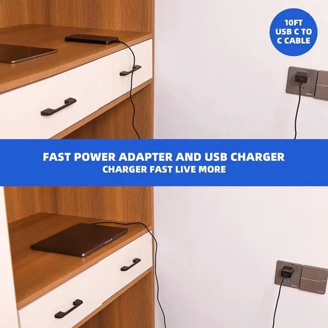 Alt view image 7 of 7 - Fast Charger with 6.6Ft USB Type-C&Micro USB Cable AC Adapter 2A Rapid Charger for All New All-New Fire 7 HD 8 10 Plus Tablet Kids Pro Kids Edition Fire HD HDX 7 8.9 Phone