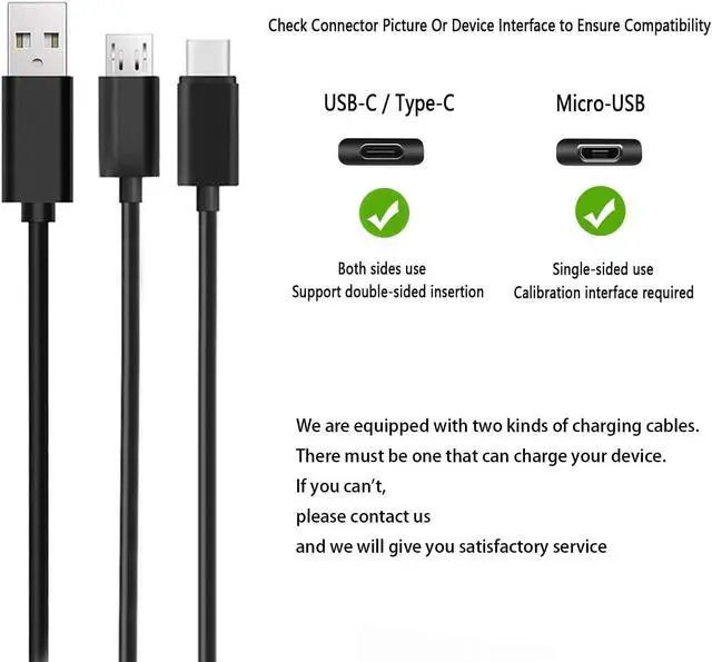 Alt view image 2 of 5 - 10W Fast Charger 10FT Extra Long USB Type C&Micro USB Cables Compatible with Kindle Fire HD 7 8 10 Kids/Pro/Plus Fire Max 11-13th Gen Paperwhite 11th Gen E-Reader/Voyage/Oasis/Kids Edition