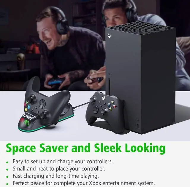 Alt view image 7 of 7 - OIVO XSX Controller Charger Station with 2 Packs Rechargeable Battery Packs for Xbox Series X/S/One/Elite/Core Controller, Xbox Charging Dock, Charge Kit, Charger Station for Xbox Controller