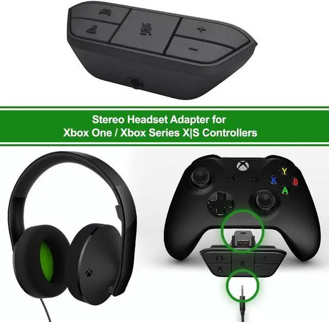 Alt view image 2 of 5 - Plauduct Stereo Headset Adapter for Xbox One/One S/Elite 1&2/for Xbox Series X|S Controllers, Mic Headphone Adapter for Xbox One Controller, Audio Kit for Xbox One Xbox Series S|X