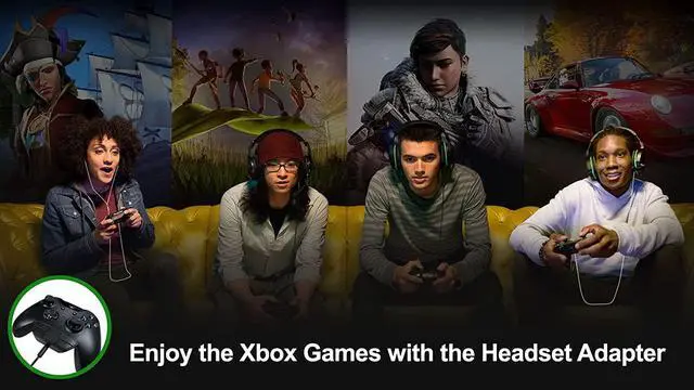 Alt view image 4 of 5 - Plauduct Stereo Headset Adapter for Xbox One/One S/Elite 1&2/for Xbox Series X|S Controllers, Mic Headphone Adapter for Xbox One Controller, Audio Kit for Xbox One Xbox Series S|X