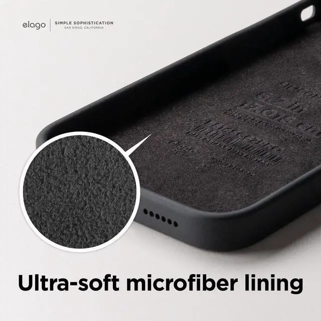 Alt view image 7 of 7 - Compatible with iPhone 14 Pro Max Case Liquid Silicone Case Full Body Protective Cover Shockproof Slim Phone Anti-Scratch Soft Microfiber Lining 6.7 inch (Black)