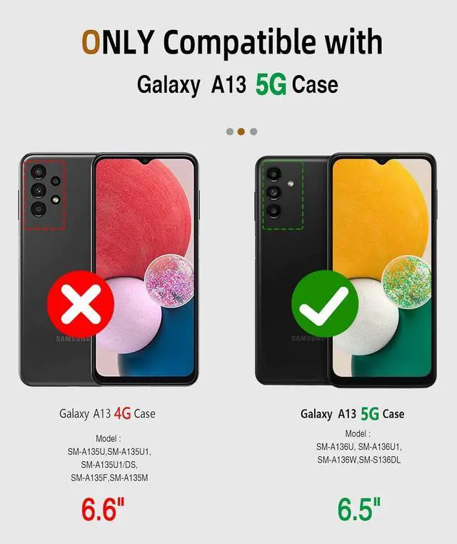 Alt view image 2 of 7 - for Samsung Galaxy A13 5G Case: TPU Soft Shock Proof Protection | Matte Textured Design Shell - Heavy Duty Military Grade Rugged Cell Phone Protective Cover with Kickstand for A13 5G (Black)