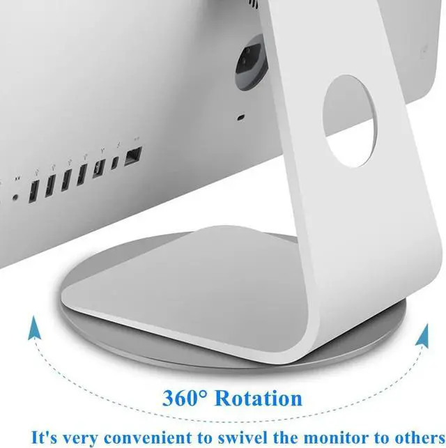 Alt view image 4 of 7 - Aluminum 360° Rotation Monitor Swivel Base Computer Screen Monitor Turntable Stand Flat Panel TV Rotating Mat for iMac Laptop Potted Plants Arts Crafts Products Display Stand