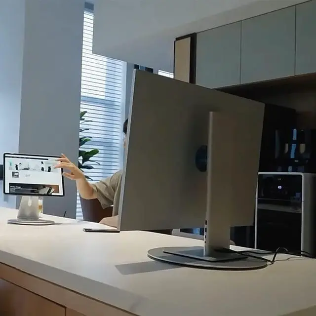 Alt view image 2 of 7 - Aluminum 360° Rotation Monitor Swivel Base Computer Screen Monitor Turntable Stand Flat Panel TV Rotating Mat for iMac Laptop Potted Plants Arts Crafts Products Display Stand