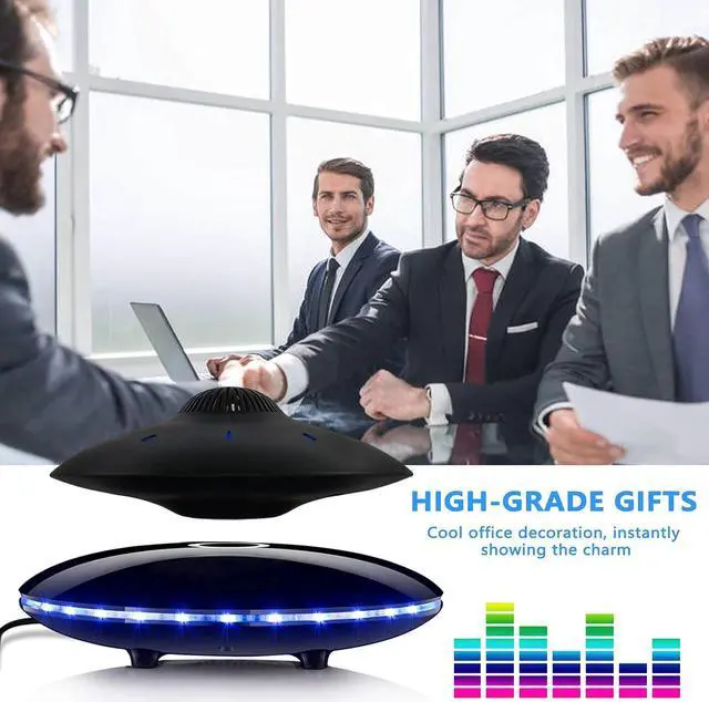 Alt view image 6 of 6 - Magnetic Levitating Bluetooth Speaker, Levitating UFO Speakers with LED Lights, 360 Degree Rotation,Wireless Floating Speakers for Home Office Decor Cool Tech Gadgets,Creative Gifts