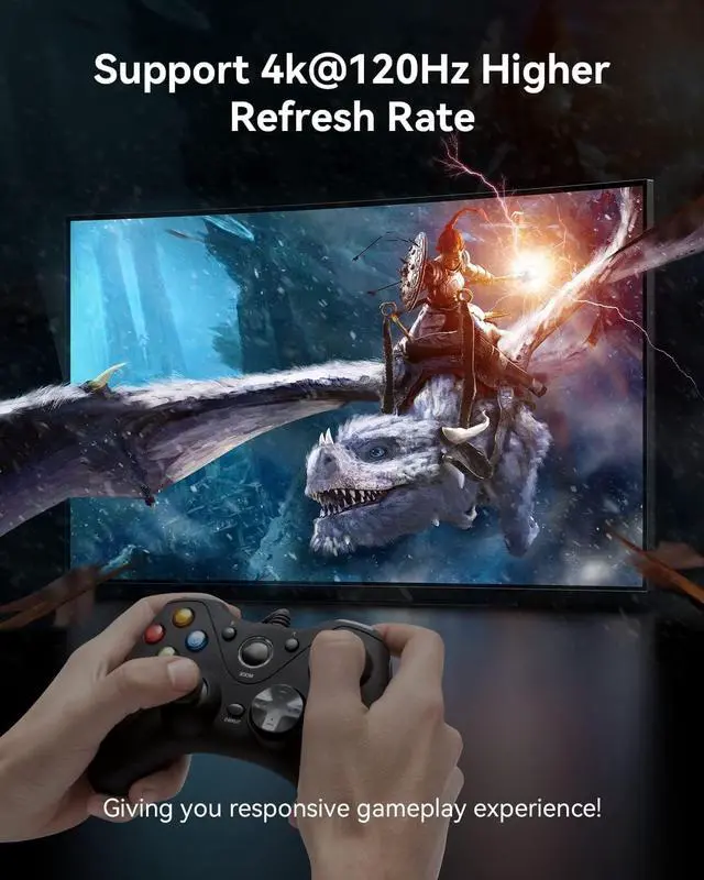 Alt view image 4 of 7 - GANA HDMI 2.1 Switch, 8K HDMI Switcher Splitter Bi-Directional 2 in 1 Out, 4K@120Hz,8K@60Hz, 48Gbps Aluminum Ultra HD HDMI Hub Compatible with PS5/4,Xbox,Roku,Apple TV,Fire Stick