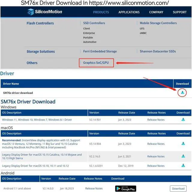 Alt view image 7 of 7 - LIONWEI USB 3.0 to Dual HDMI Docking Station for Windows & macOS, USB C Adapter 2 Monitor Splitter for MacBook Pro/Air/M1/M2/Dell/HP/Lenovo/Surface