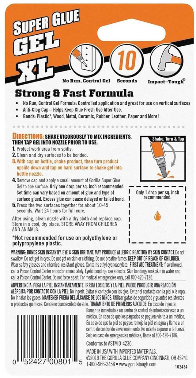 Alt view image 2 of 7 - Super Glue Gel XL Clear Glue 25 Gram (Pack of 1) - All Purpose and Fast Setting for Projects and Repairs