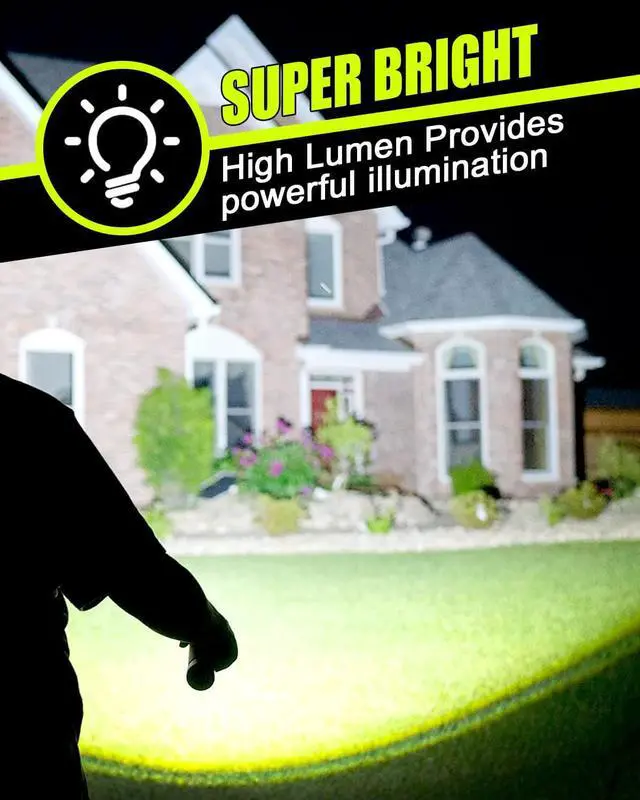 Alt view image 3 of 7 - LED Flashlights High Powered 10000 Lumens Super Bright Tactical Flashlight Rechargeable 5 Modes Zoomable Waterproof Flash Lights Gift for Christmas Stocking