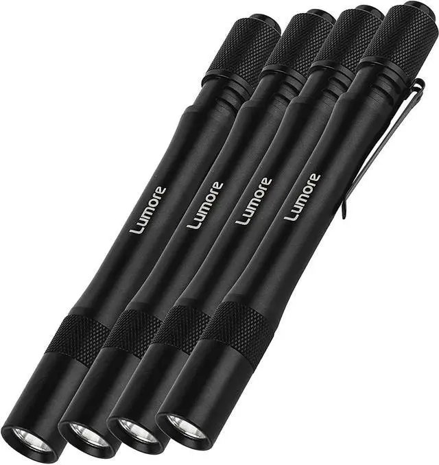 Main image of Pen Flashlights, Durable Anodized Aircraft-Grade Aluminum, 100 Lumen Premium Medical Lights with 84 Meter Viewing Distance, 4 Pack