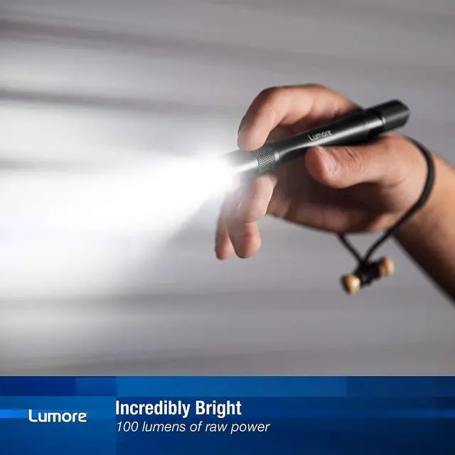 Alt view image 3 of 4 - Pen Flashlights, Durable Anodized Aircraft-Grade Aluminum, 100 Lumen Premium Medical Lights with 84 Meter Viewing Distance, 4 Pack