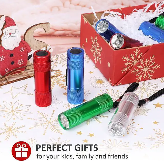 Alt view image 4 of 7 - 20-Pack Aluminum 6-LED Flashlights Set with Lanyard and AAA Batteries Included and Pre-Installed