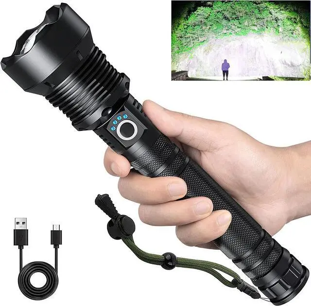 Main image of Rechargeable Flashlights 990,000 Lumens, Super Bright LED Flashlight High Lumens with USB Cable, 5 Modes Waterproof Flashlight Powerful Flash Light for Home Camping Hiking