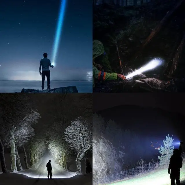 Alt view image 6 of 6 - PeakPlus LED Tactical Flashlights High Lumens, Zoomable, 5 Modes Bright LED Flashlights for Emergencies, Camping, Outdoor LED Flash Lights Battery Powered, Handheld Flashlights (3 Pack) LFX1050