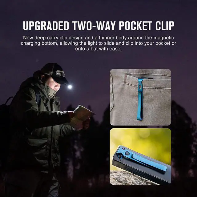 Alt view image 7 of 7 - Arkfeld UV Rechargeable EDC Flashlight, 1000 Lumens White LED and 365nm Blacklight Combo for Outdoors, Emergency, Working, Pet Urine Detection (Black CW)
