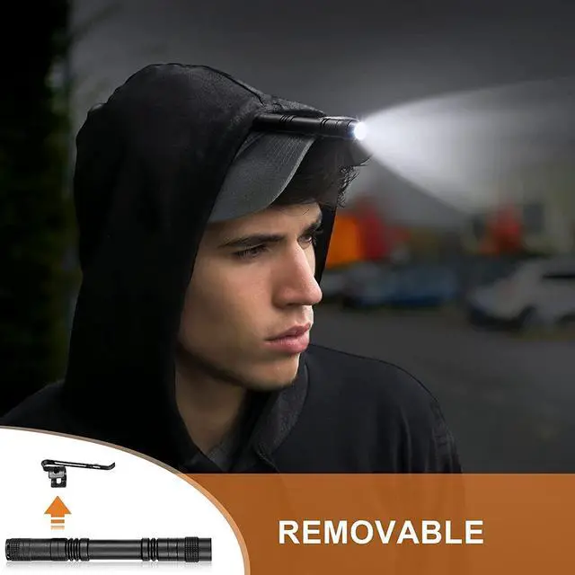 Alt view image 5 of 7 - Honoson 6 Pieces LED Pen Light Flashlight Small Mini Flashlight Pocket Light Penlight with Clip Compact Torch for Inspection Work and Repair