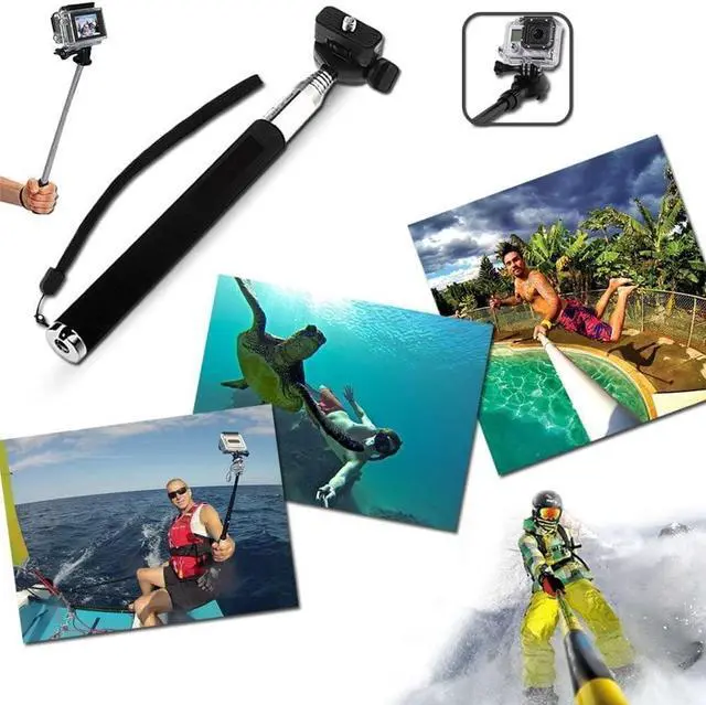 Alt view image 6 of 7 - VVHOOY Universal Action Camera Accessories Bundle Head Chest Strap Mount/Selfie Stick/Floating Hand Grip Compatible with Dragon Touch/AKASO EK7000 Brave 4 5 6 7 LE V50X/GoPro Hero 12 11 10 9 8 7