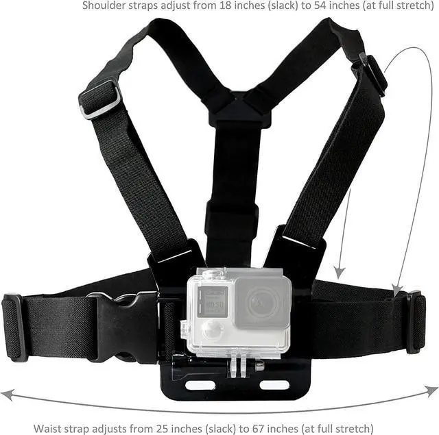 Alt view image 2 of 7 - VVHOOY Universal Action Camera Accessories Bundle Head Chest Strap Mount/Selfie Stick/Floating Hand Grip Compatible with Dragon Touch/AKASO EK7000 Brave 4 5 6 7 LE V50X/GoPro Hero 12 11 10 9 8 7