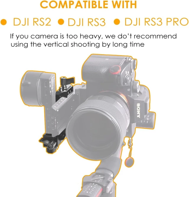 Alt view image 2 of 7 - RS3 Vertical Camera Mount, Portrait Solution Compatible with RS 2/RS 3/RS 3 PRO for Shorts & TikTok