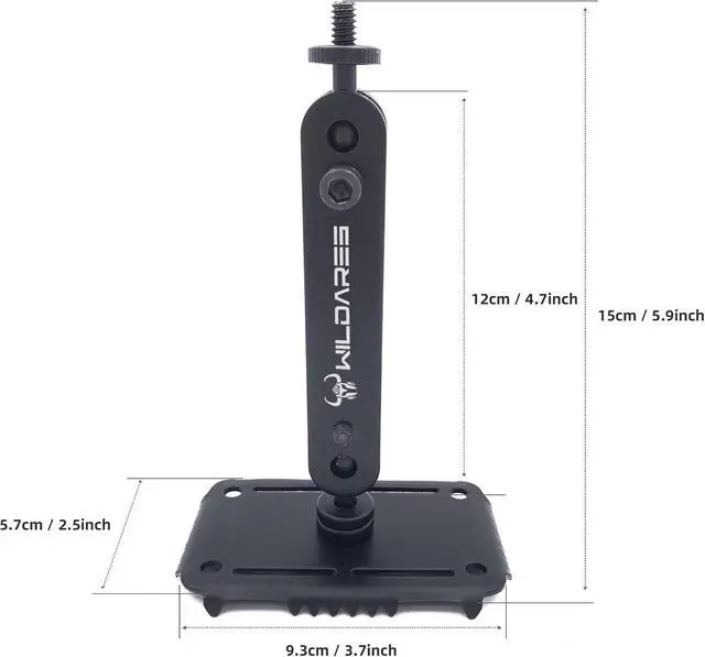 Alt view image 7 of 7 - Trail Camera Mounting Bracket,Hunting Pro Gear Acccessery, Wildlife Cam Mount, Deer Monitor Mount, Hunter Camera Kit,Nylon Fiber Strap,Heavy-Duty Metal,Black,5.9x3.7x2.5 inch (3 PCS)