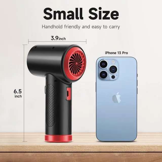Alt view image 6 of 7 - OTAO Electric Cordless Compressed Air Duster -51000RPM,3 Speed, Fast-USB Charging Keyboard Cleaner with LED Light for Dust Off/Cleaning Computer Electronics, Replace Air Can/Pump