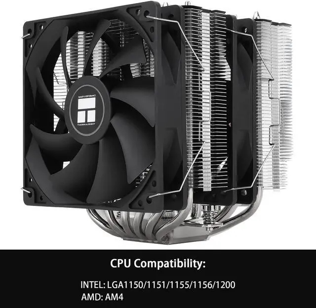Alt view image 3 of 7 - Peerless Assassin 120 SE CPU Air Cooler Dual Tower 6 Heat Pipe Dual 120mm TL-C12C PWM CPU Fan for AMD AM4/AM5/Intel LGA 1700/1150/1151/1200 AGHP Technology Aluminium Heatsink Cover