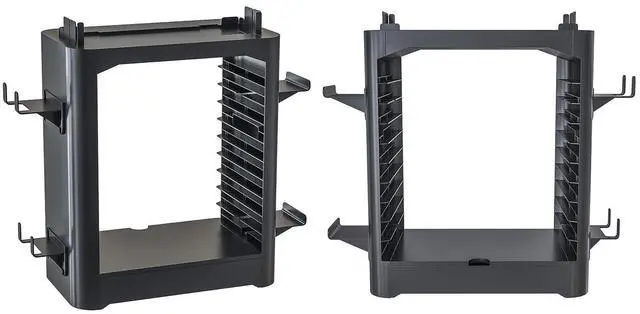 Alt view image 7 of 7 - Skywin- Game Storage Tower Compatible With Nintendo Switch, Nintendo Switch Stand Holder, Game Disk Rack, Controller Organizer, Switch Holder Stand for Gamers (Black)