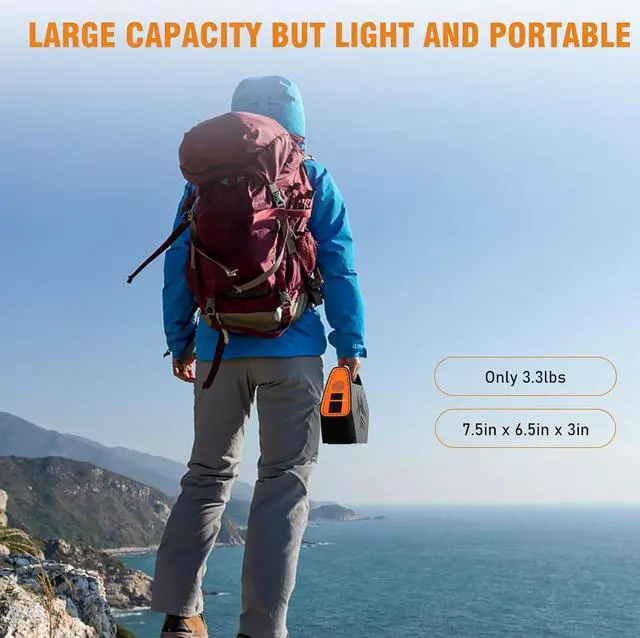 Alt view image 6 of 7 - Power Bank with AC Outlet 26400mAh Battery Pack 97Wh Portable Laptop Charger QC 3.0 Portable Power Station 100W Portable Power Bank 110V Battery Bank Laptop Battery Charger Portable for Phones Tablets