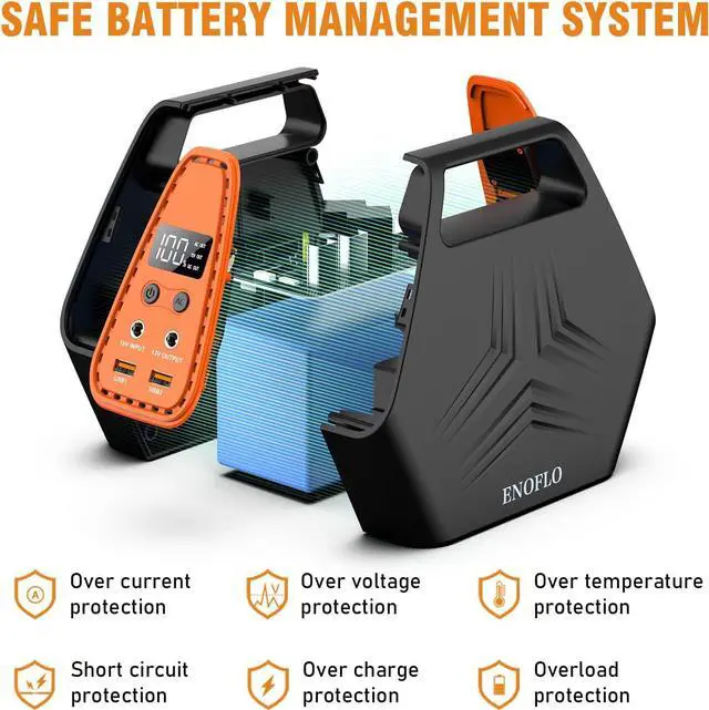 Alt view image 4 of 7 - Power Bank with AC Outlet 26400mAh Battery Pack 97Wh Portable Laptop Charger QC 3.0 Portable Power Station 100W Portable Power Bank 110V Battery Bank Laptop Battery Charger Portable for Phones Tablets