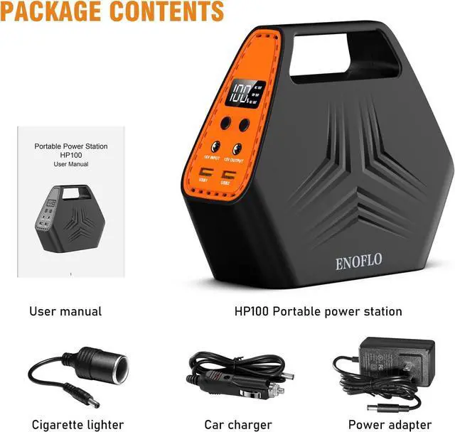 Alt view image 7 of 7 - Power Bank with AC Outlet 26400mAh Battery Pack 97Wh Portable Laptop Charger QC 3.0 Portable Power Station 100W Portable Power Bank 110V Battery Bank Laptop Battery Charger Portable for Phones Tablets