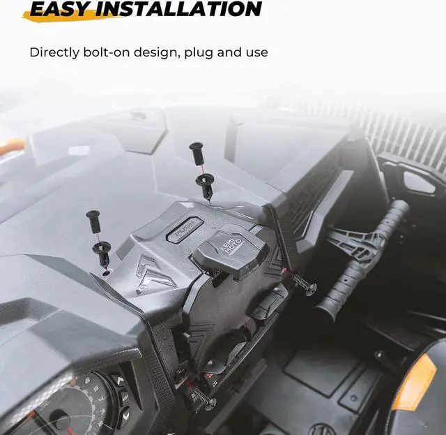 Alt view image 7 of 7 - Electric Device GPS Mount Storage Box Compatible with 2019-2023 Polaris RZR XP Turbo RZR XP 1000 Accessories RZR Tablet Mount RZR Phone Mount Extra Space Adjustable Navigation Tablet Holder