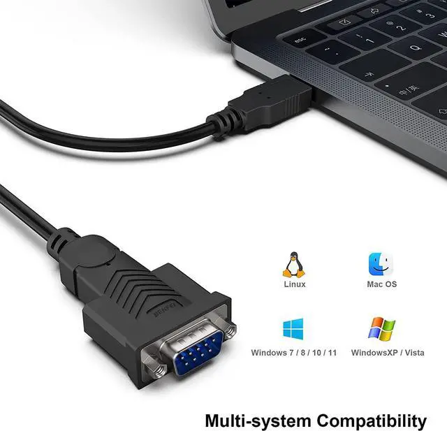 Alt view image 4 of 7 - USB to Serial Adapter 6 Feet USB to RS-232 Male (9-pin) DB9 Serial Cable Prolific Chipset Windows 11/10/8.1/8/7 Mac OS X 10.6 and AboveNot VGA