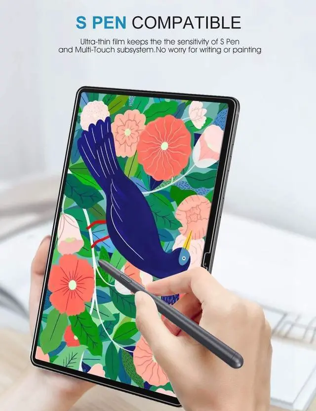 Alt view image 3 of 7 - Screen Protector for Galaxy Tab S6 Lite Like Paper Screen Protector for  Galaxy Tab S6 Lite 10.4 Inch (2024/2022/2020) Anti Glare Compatible with S Pen