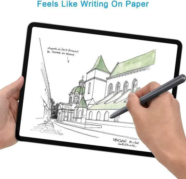 Alt view image 4 of 7 - Screen Protector for Galaxy Tab S6 Lite Like Paper Screen Protector for  Galaxy Tab S6 Lite 10.4 Inch (2024/2022/2020) Anti Glare Compatible with S Pen