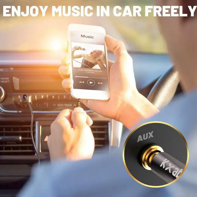 Alt view image 3 of 7 - 3.5mm Auxiliary Audio Stereo Cable 25 Feet Long Male to Male Aux Cord Gold Plated Connectors OFC Core Black Cable (with 5 pcs Cable Ties) - 25ft