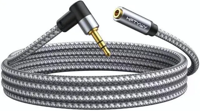 Alt view image 2 of 7 - Headphone Extension Cable 10 ft 3.5mm Extension Double Shielded Stereo Jack Male to Female Aux Extension Cable TRS Auxiliary ExtenderAudio Extension Cable Braided 1/8 AUX Extension Cord