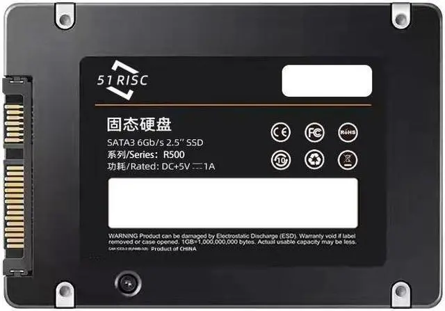 Alt view image 3 of 4 - 51Risc 3D TLC 512GB Internal SSD Hard Drive SATA III 6Gb/s 2.5"/7mm external Solid State Drive storage - 51RISC512GR500