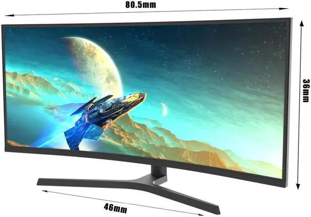 Alt view image 6 of 6 - 51RISC 34" 165Hz 4K Curved Gaming Monitor 1ms FreeSync Premium, RIZ34V 3440 x 1440 VA 1500R Display, (MPRT), 90% DCI-P3, VESA Display HDR400, DisplayPort 1.4, HDMI 2.0 RIZ34V-4K165HZ