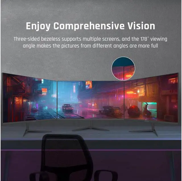 Alt view image 2 of 7 - 51RISC 27 Inch 1080p 1ms 100Hz Gaming Monitor with IPS Panel, Support FreeSync, Eye Care, HDMI and DisplayPort, RIZ27I-1K100HZ