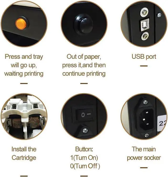 Alt view image 2 of 7 - SECDIN Smart Coffeemaker Latte Coffee Art Printer,Coffeemaker 4 Cups, USB Win7 Support For Coffee Pastry Yogurt Biscuits DIY
