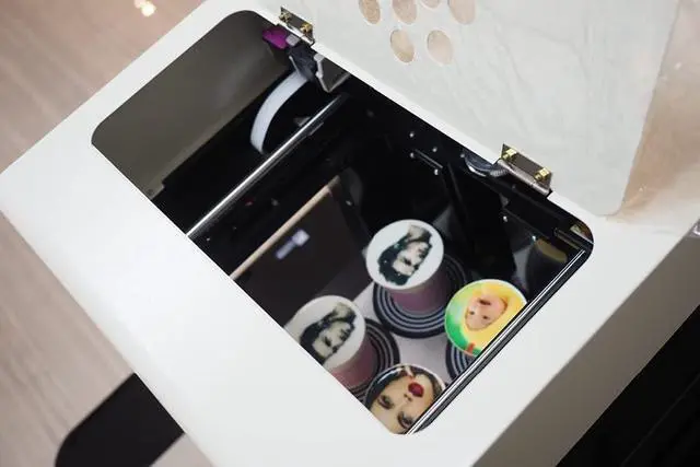 Alt view image 5 of 7 - SECDIN Smart Coffeemaker Latte Coffee Art Printer,Coffeemaker 4 Cups, USB Win7 Support For Coffee Pastry Yogurt Biscuits DIY