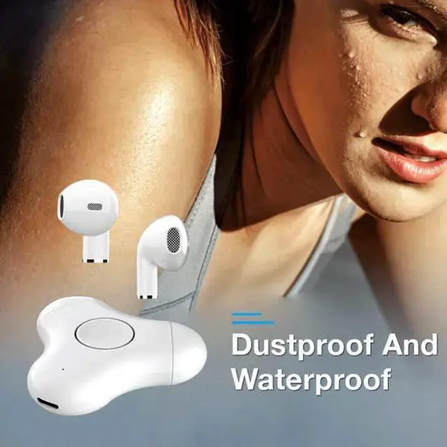Alt view image 6 of 7 - Fingertip Gyroscope Bluetooth Headset, Wireless Cell Phone Headset with Intelligent Noise Reduction and Microphone, Bluetooth 5.3 Dustproof and Waterproof