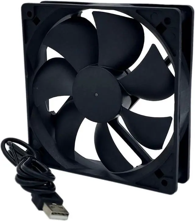 Alt view image 3 of 7 - JIMTAB 1 Pack 120x120x25mm Fan 5V for DC Brushless Cooling Fan USB 2 Pin for PC Computer Case