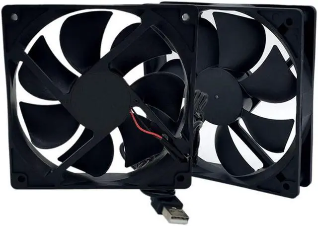 Alt view image 7 of 7 - JIMTAB 1 Pack 120x120x25mm Fan 5V for DC Brushless Cooling Fan USB 2 Pin for PC Computer Case