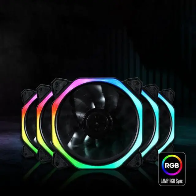 Main image of JIMTAB 1 Pack Colorful RGB Case Fans, Quiet Computer Cooling PC Fans Cooler Speed Adjustable with Fan Control Hub