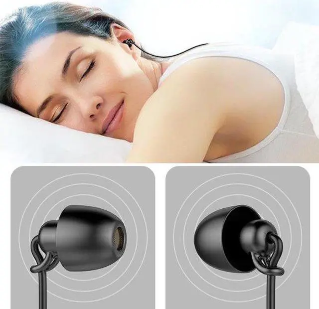 Alt view image 2 of 5 - JIMTAB Sleeping Wired Earphones Anti-noise In-ear Sports Running Bass Earplugs