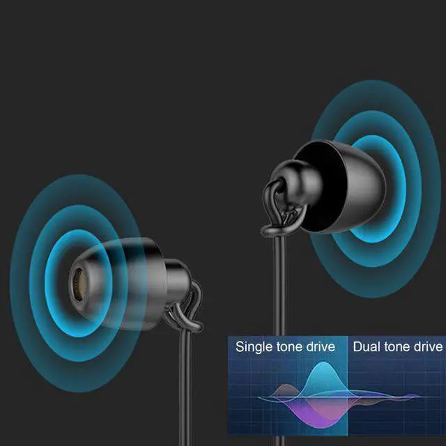 Alt view image 4 of 5 - JIMTAB Sleeping Wired Earphones Anti-noise In-ear Sports Running Bass Earplugs