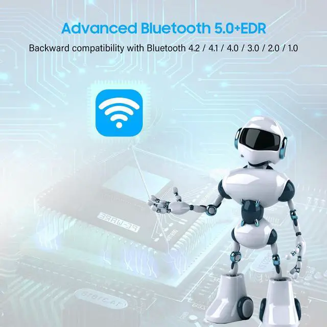 Alt view image 5 of 7 - USB Bluetooth Audio Adapter, JIMTAB Bluetooth 5.0 Transmitter Receiver 2 in 1 Wireless Bluetooth Converter Built-in 2 3.5mm Audio Bluetooth for TV, Home Stereo, Car Stereo, Headphones, Speakers, PC